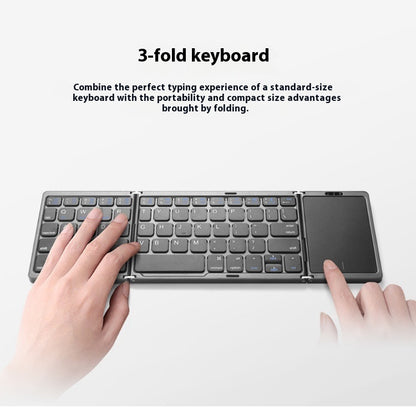 NomadKeys™ Tri-Fold Bluetooth Keyboard with Touchpad