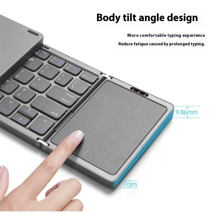 NomadKeys™ Tri-Fold Bluetooth Keyboard with Touchpad
